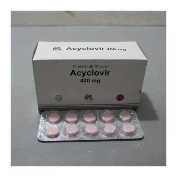 Acyclovir 400 mg tablets pack and blister