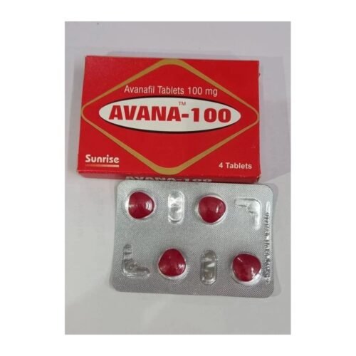 Avana 100 mg tablets pack and blister