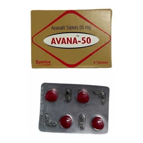 Avana 50 mg tablets pack and blister