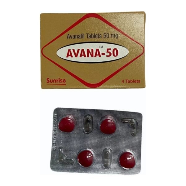 Avana 50 mg Avana 50 mg tablets pack and blister