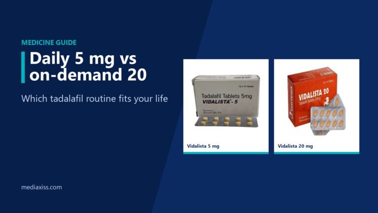 Daily tadalafil 5 mg vs on-demand 20 mg: which routine fits you