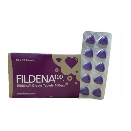 Fildena 100 mg tablets pack and blister