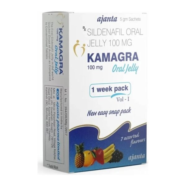 Kamagra Oral Jelly 100 mg tablets pack and blister