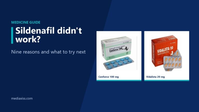 Sildenafil didn't work? Nine reasons and what to try next