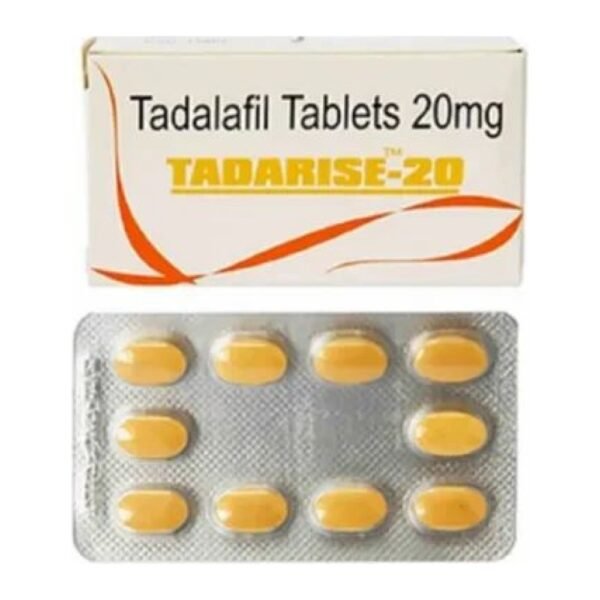 Tadarise 20 mg tablets pack and blister