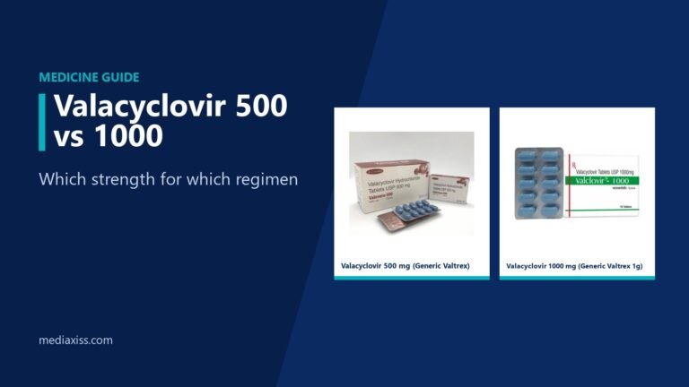 Valacyclovir 500 mg vs 1000 mg: dosing for cold sores, genital herpes and shingles