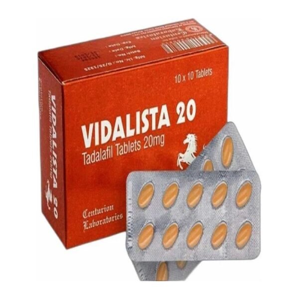 Vidalista 20 mg tablets pack and blister