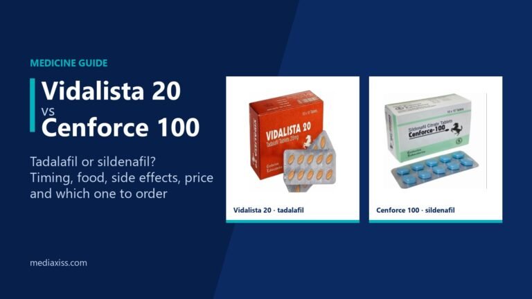 Vidalista 20 vs Cenforce 100: Which One Should You Take?
