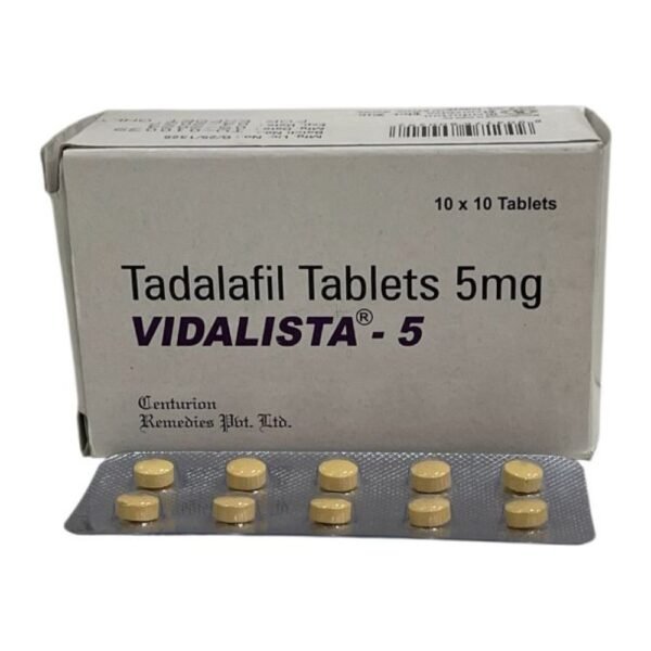 Vidalista 5 mg tablets pack and blister